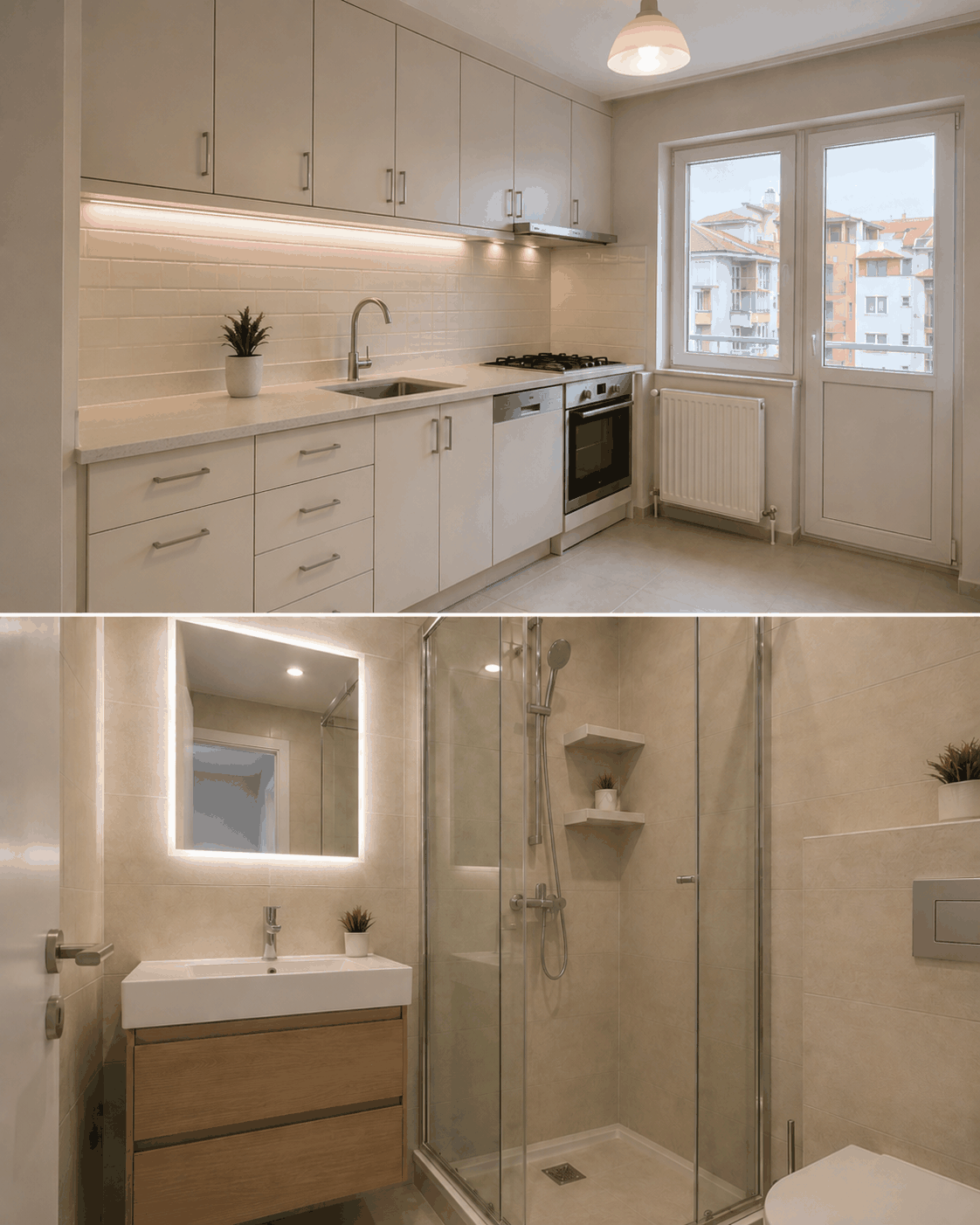 Komple Mutfak ve Banyo Yenileme sonrası örnek görünüm